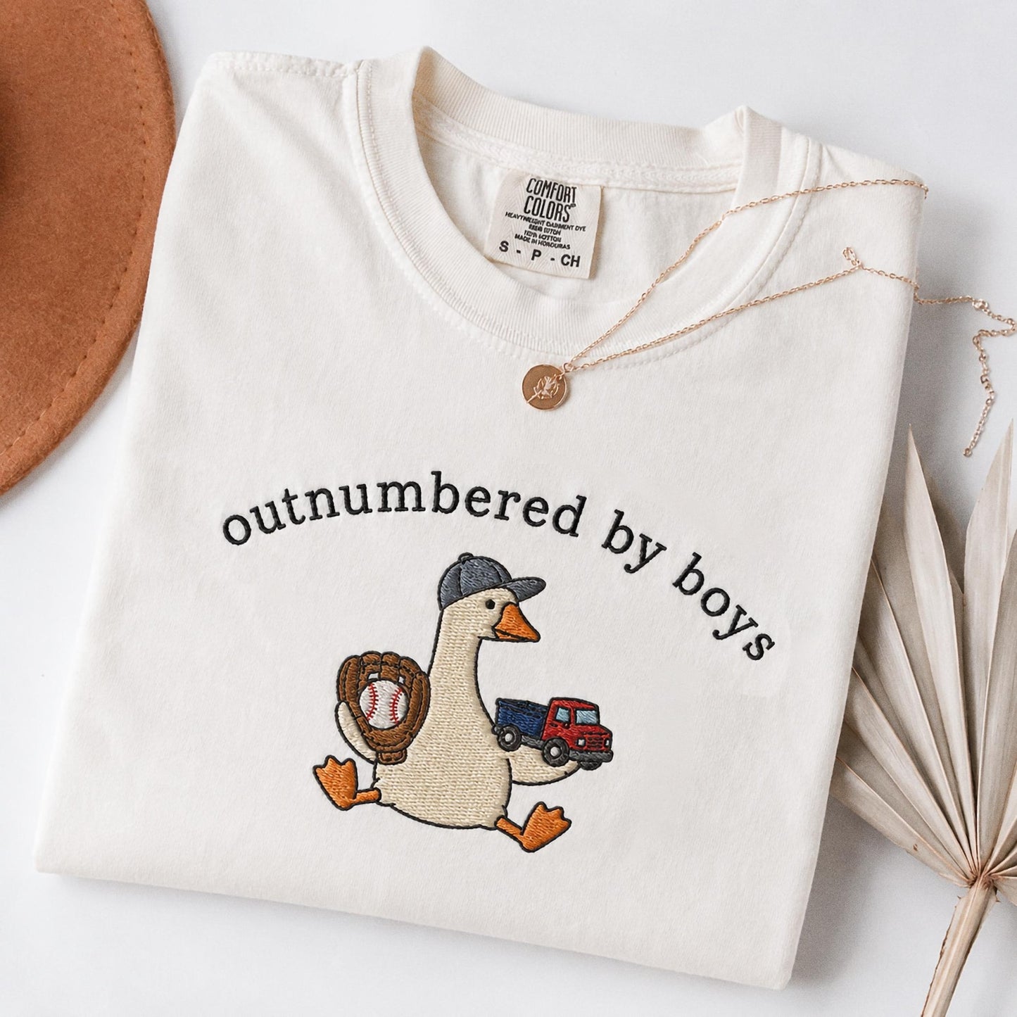 Boy Mom Goose Embroidered Shirt, Silly Goose Mama Comfort Colors Tee, Funny Mom Embroidery, Motherhood Gift For Moms