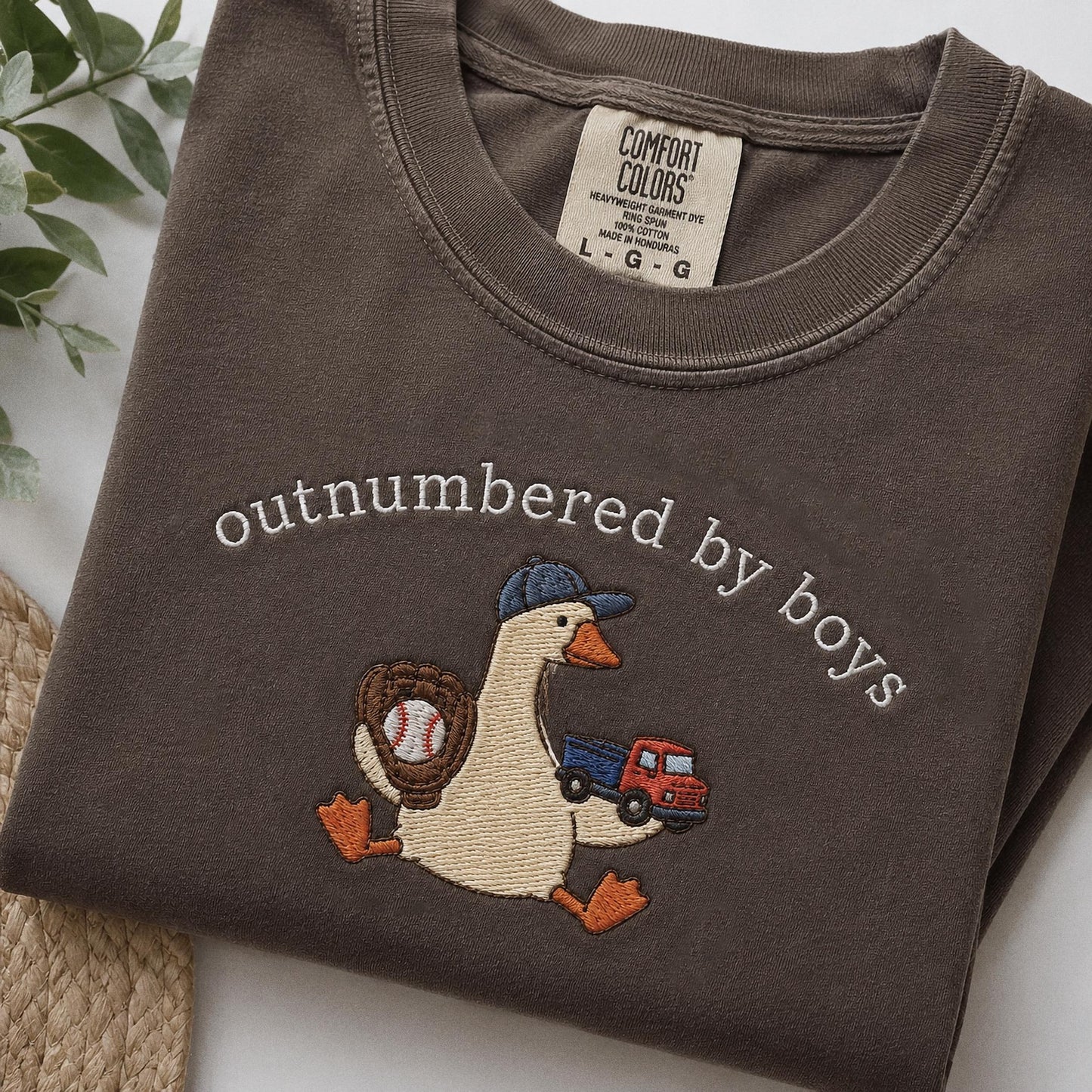 Boy Mom Goose Embroidered Shirt, Silly Goose Mama Comfort Colors Tee, Funny Mom Embroidery, Motherhood Gift For Moms