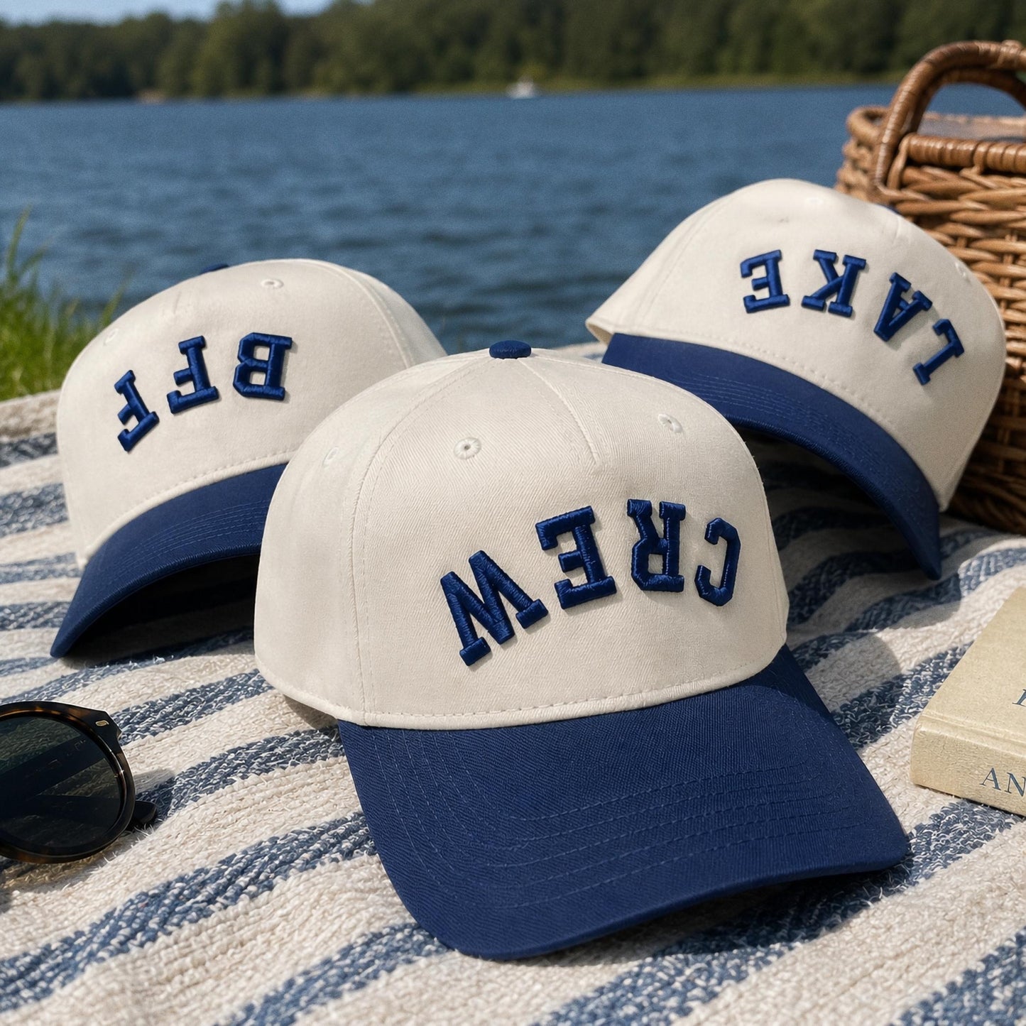 Custom Embroidered Hat, Upside Down Snapback, Personalized Flat Embroidery Cap, Custom Text Hat, Two Tone Trucker, Retro Cap