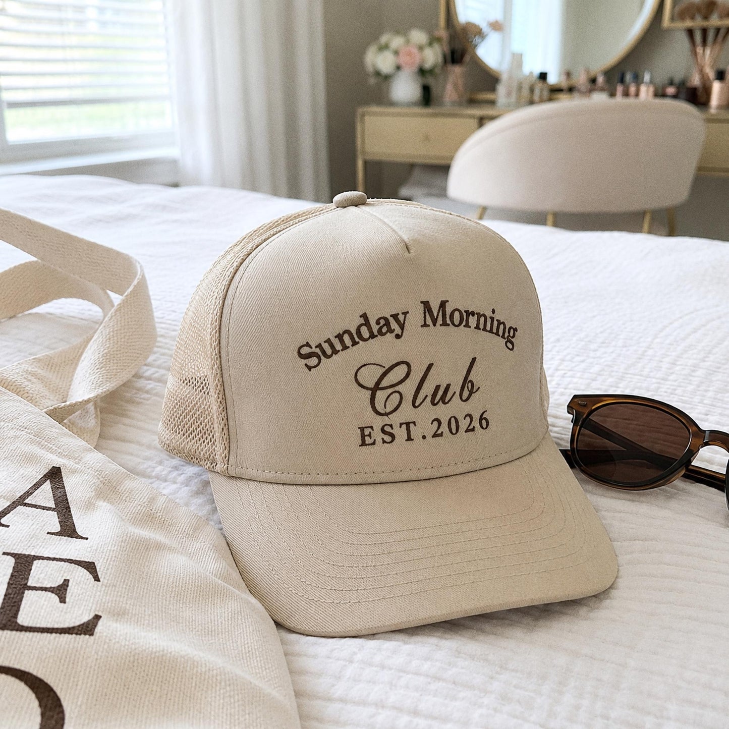 Custom Embroidered Trucker Hat, Personalized Text Baseball Cap, Retro Mesh Hat, Bachelorette Party Gift, Custom Logo Hat, Gift For Him Her