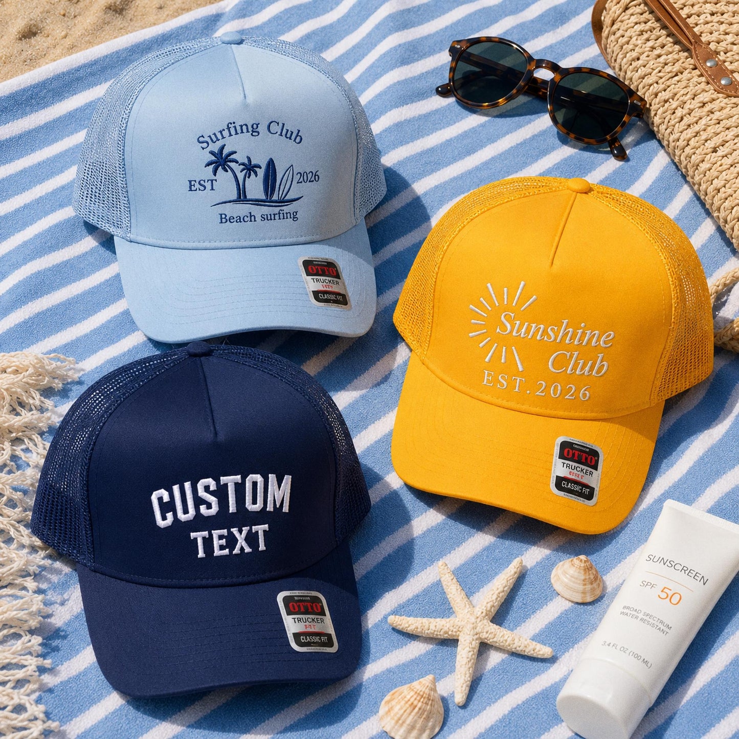 Custom Embroidered Trucker Hat, Personalized Text Baseball Cap, Retro Mesh Hat, Bachelorette Party Gift, Custom Logo Hat, Gift For Him Her