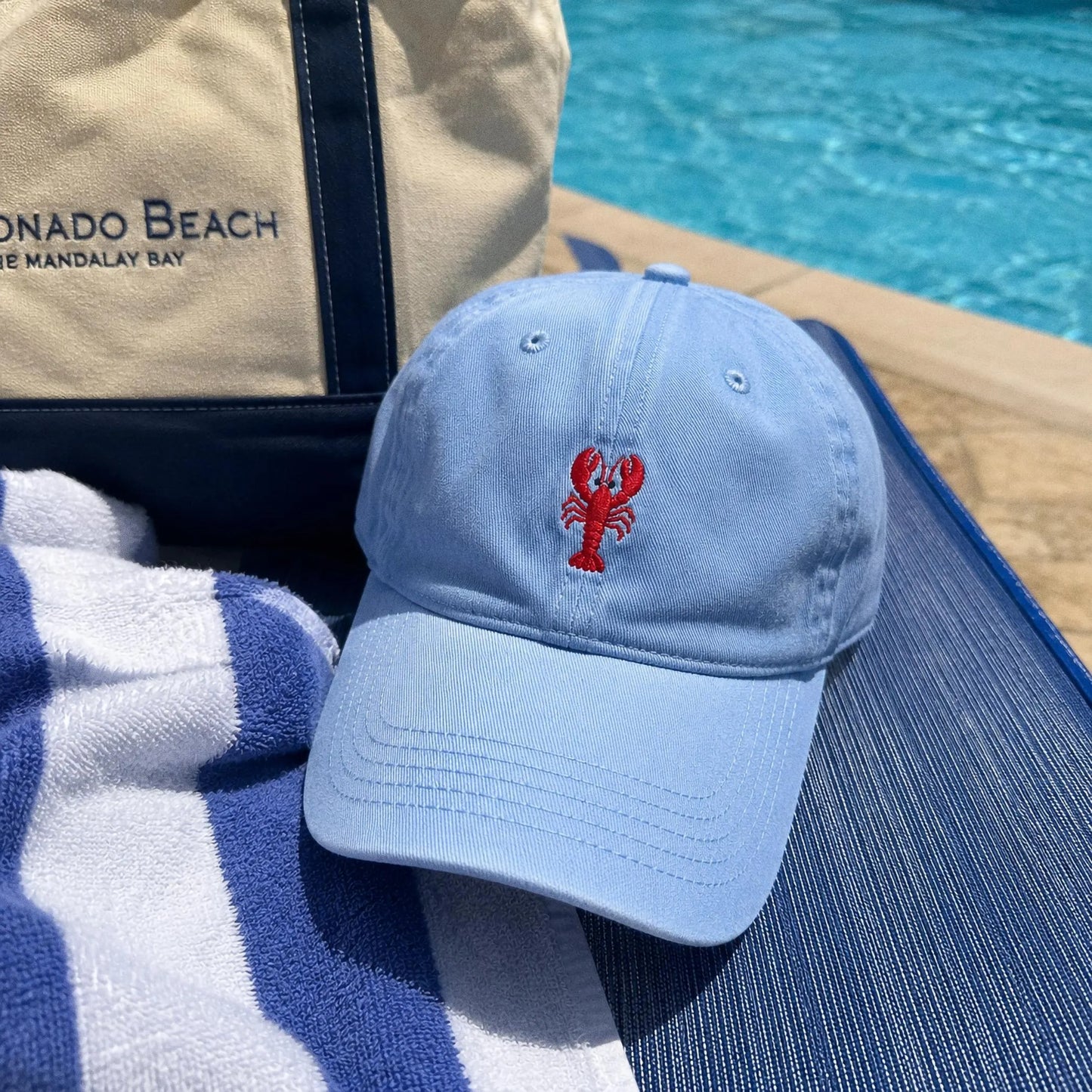 Custom Lobster Hat, Coastal Embroidered Cap, Maine Beach Vacation Dad Hat, New England Nautical Gift, Summer Bachelorette Baseball Cap