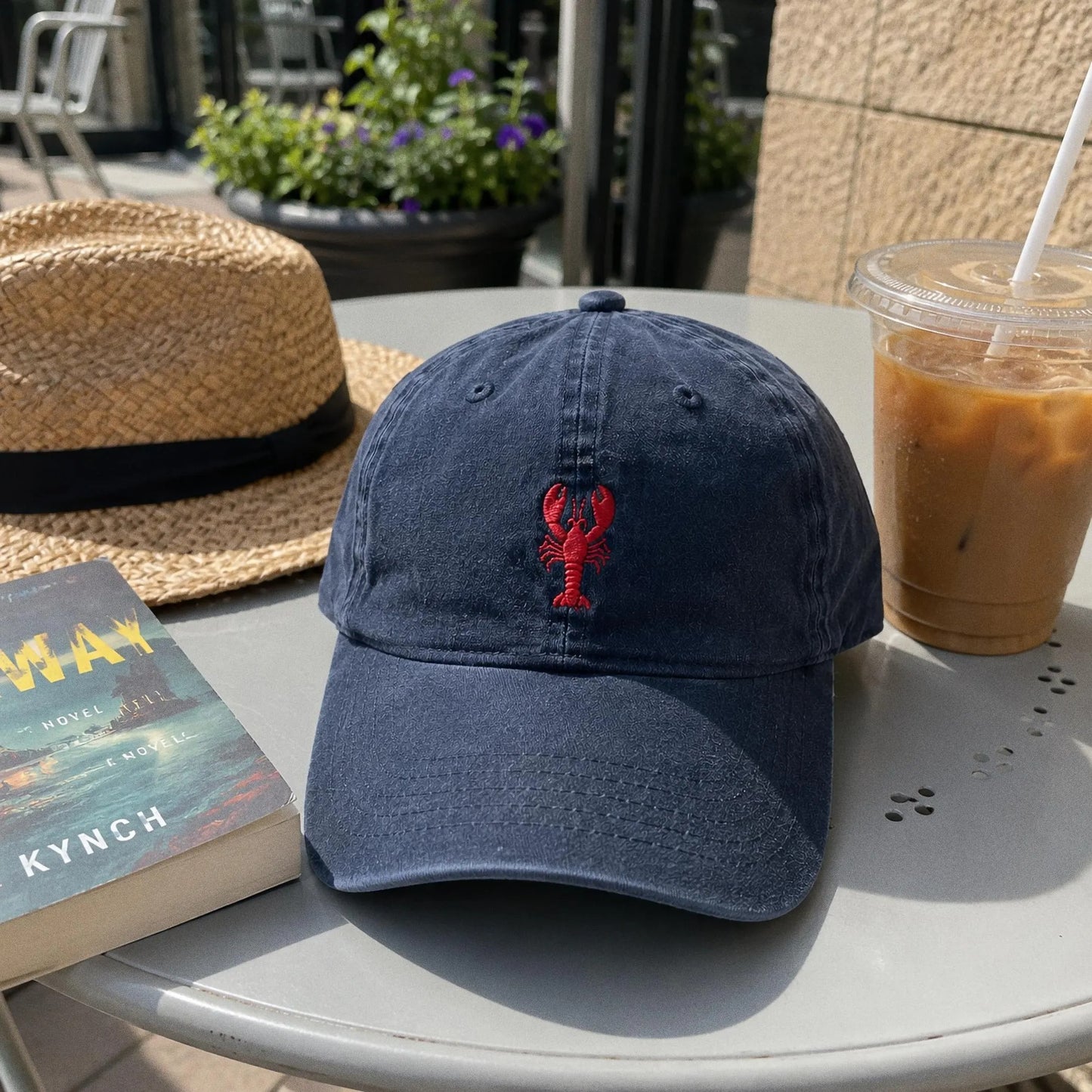 Custom Lobster Hat, Coastal Embroidered Cap, Maine Beach Vacation Dad Hat, New England Nautical Gift, Summer Bachelorette Baseball Cap