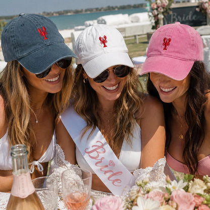 Custom Lobster Hat, Coastal Embroidered Cap, Maine Beach Vacation Dad Hat, New England Nautical Gift, Summer Bachelorette Baseball Cap