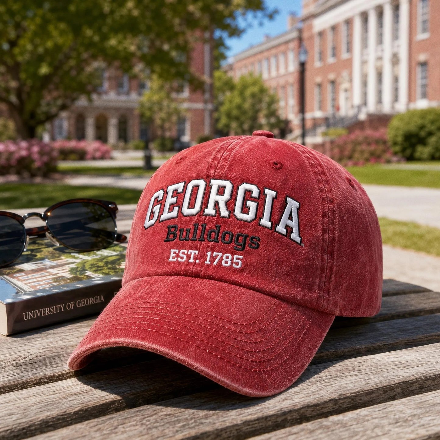 Custom University Hat, Embroidered College Cap, Vintage Wash Dad Hat, Game Day Apparel, School Spirit Gift, Tailgate Baseball Cap