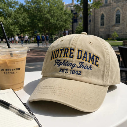 Custom University Hat, Embroidered College Cap, Vintage Wash Dad Hat, Game Day Apparel, School Spirit Gift, Tailgate Baseball Cap