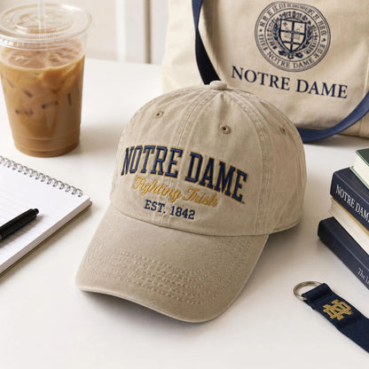 Custom University Hat, Embroidered College Cap, Vintage Wash Dad Hat, Game Day Apparel, School Spirit Gift, Tailgate Baseball Cap