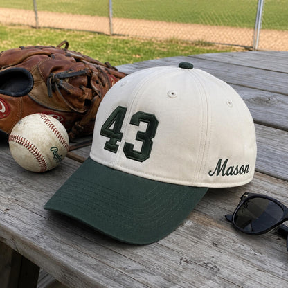 Embroidered Jersey Number Cap, Custom Number Baseball Hat, Personalized Sports Mom Gift, Game Day Baseball Cap, Team Spirit Player Hat