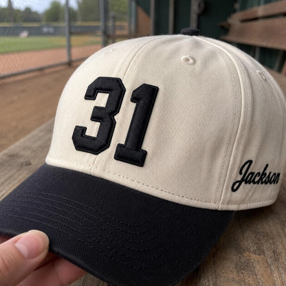 Embroidered Jersey Number Cap, Custom Number Baseball Hat, Personalized Sports Mom Gift, Game Day Baseball Cap, Team Spirit Player Hat