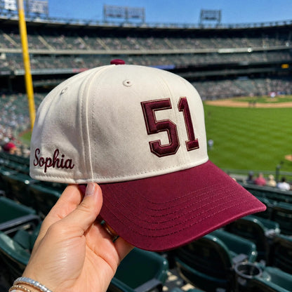Embroidered Jersey Number Cap, Custom Number Baseball Hat, Personalized Sports Mom Gift, Game Day Baseball Cap, Team Spirit Player Hat