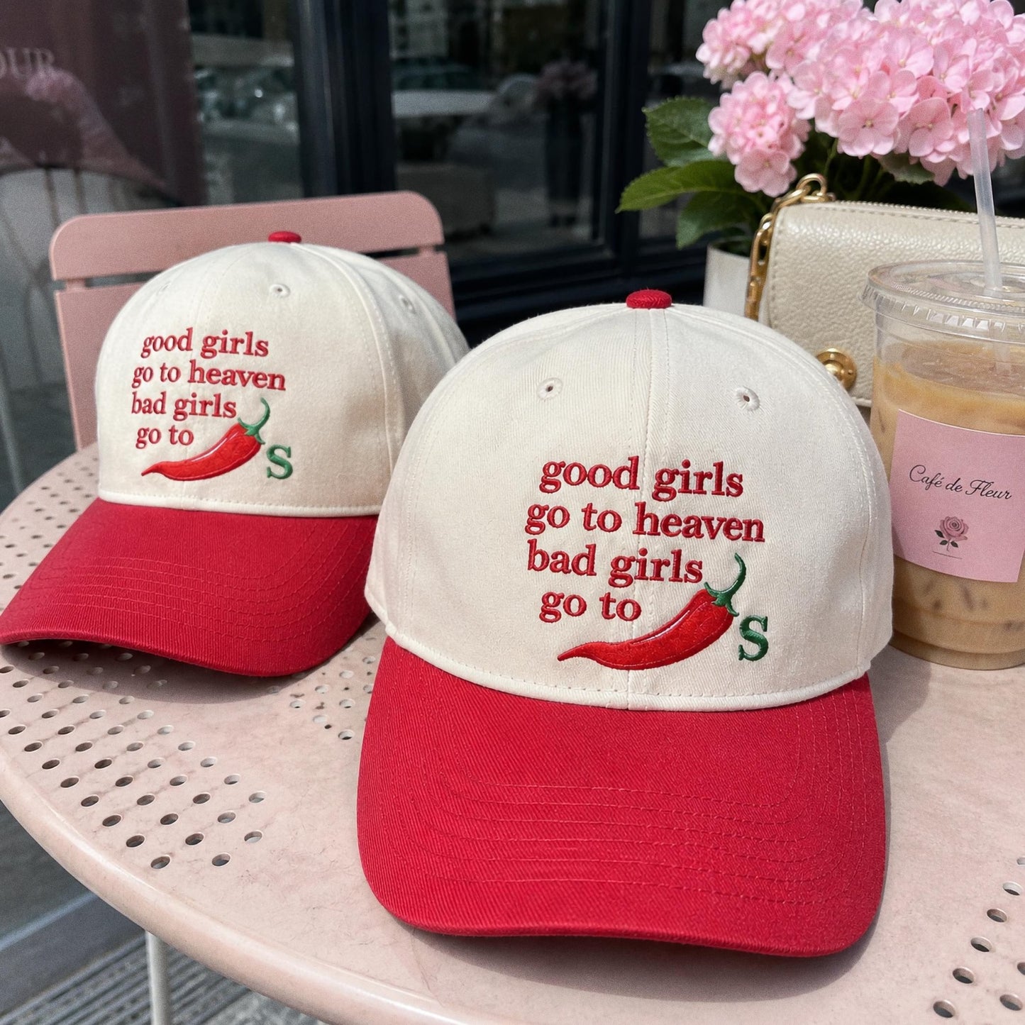 Good Girls Go To Heaven Bad Girls Go To Chili Embroidered Hat, Funny Sarcastic Cap, Foodie Gift, Embroidered Trucker Hat, Sassy Meme Hat