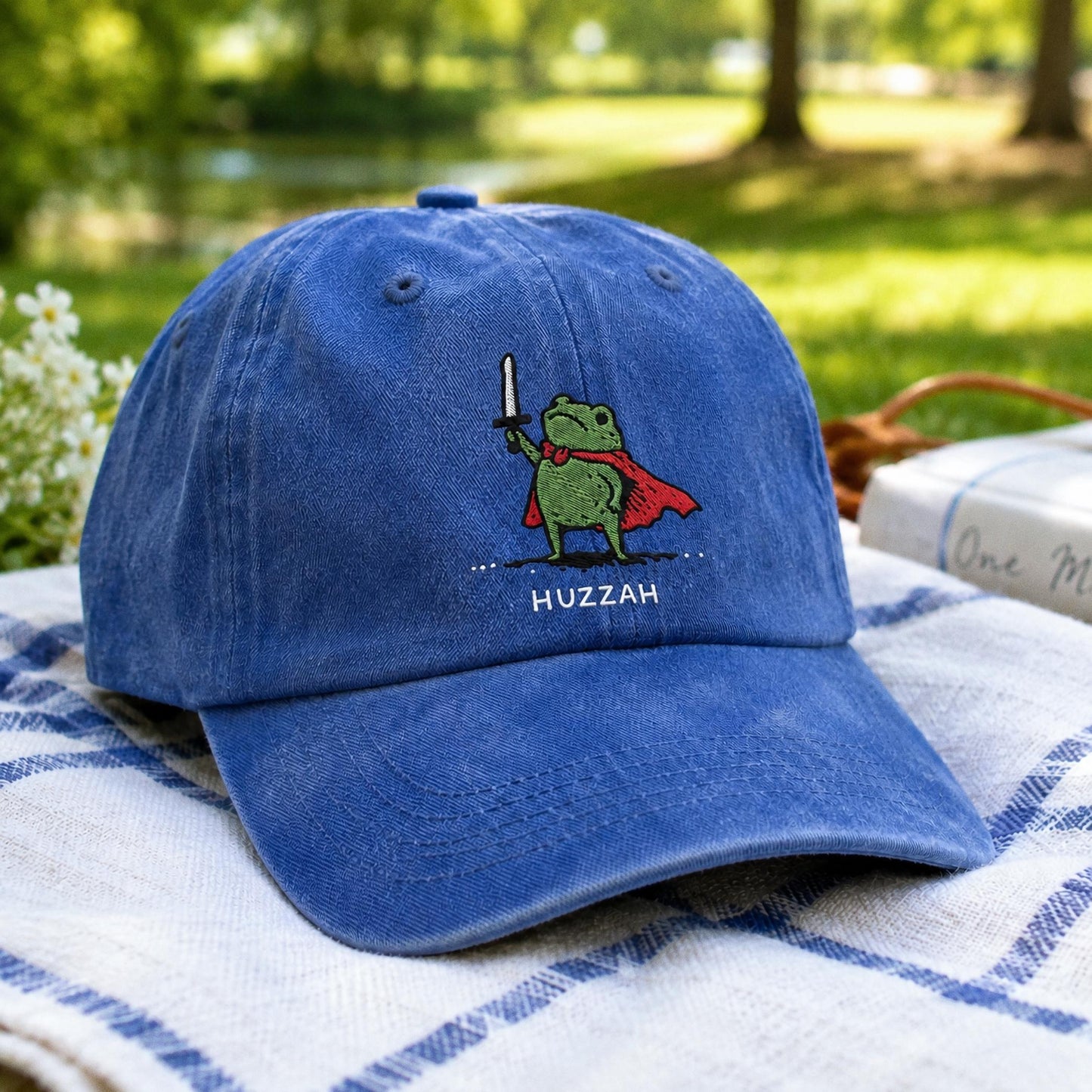 Custom Gingham Embroidered Hat, Personalized Washed Baseball Cap, Applique Name Cap, Vintage Dad Hat, Custom Embroidered Gift (Copy)