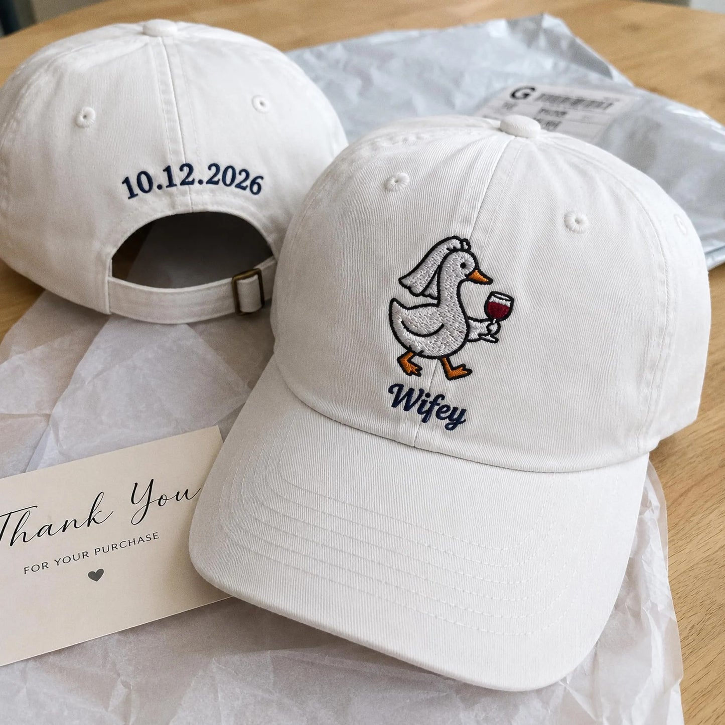 Personalized Bride Embroidered Hat, Silly Goose Bridal Hat, Custom Bachelorette Party Cap, Wedding Gift for Bride