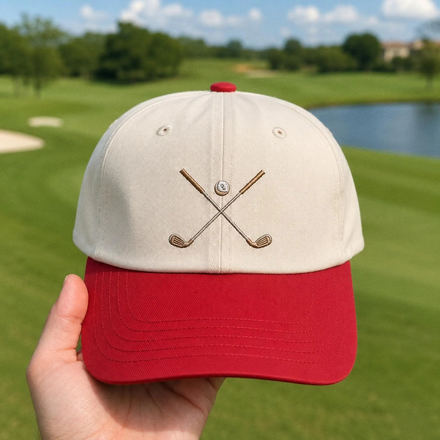 Personalized Golf Embroidered Hat, Custom Name Golf Cap, Golf Icon Hat, Golfer Gift for Men, Custom Golf Dad Hat