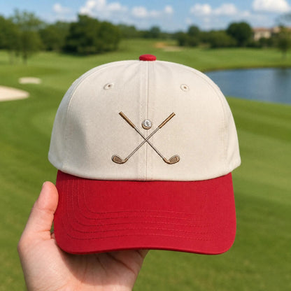 Personalized Golf Embroidered Hat, Custom Name Golf Cap, Golf Icon Hat, Golfer Gift for Men, Custom Golf Dad Hat