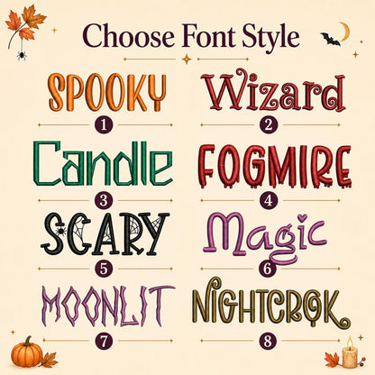 Personalized Halloween Wreath Sash, Custom Name Ghost Door Bow, Embroidered Spooky Holiday Decor, Gingham Ribbon