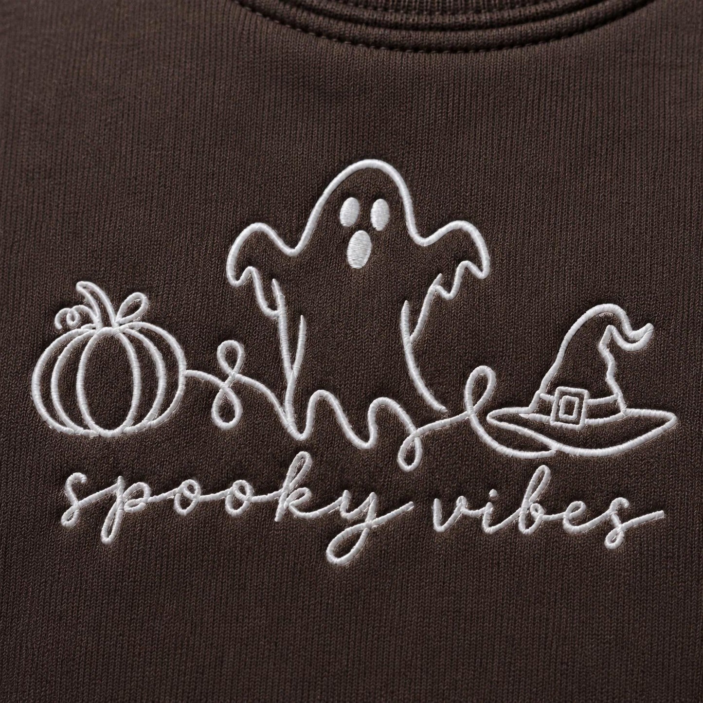 Spooky Season Embroidered Sweatshirt, Coquette Halloween Crewneck, Cute Ghost Cat Shirt, Cozy Fall Lover Gift, Witchy Aesthetic Hoodie (Copy)