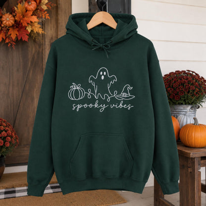 Spooky Season Embroidered Sweatshirt, Coquette Halloween Crewneck, Cute Ghost Cat Shirt, Cozy Fall Lover Gift, Witchy Aesthetic Hoodie (Copy)