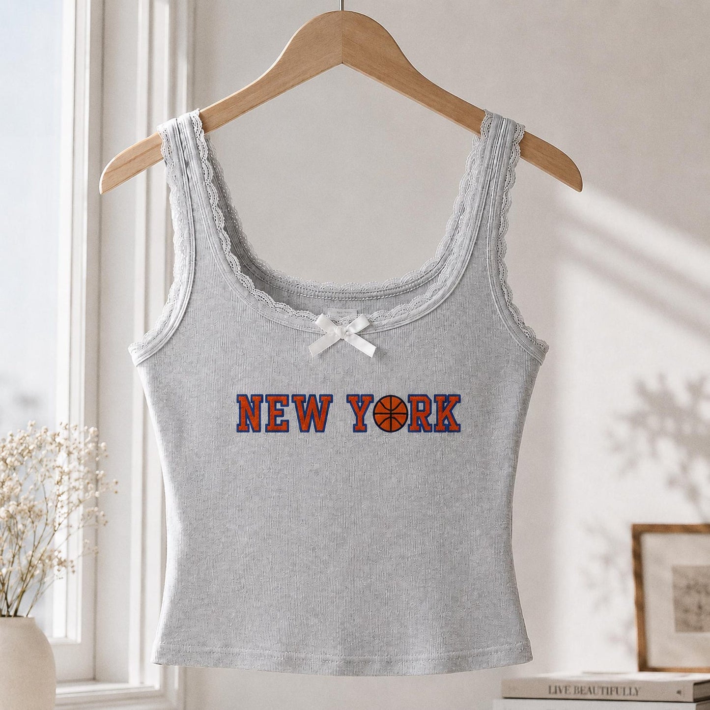 New York Embroidered Tank Top, NYC Basketball Baby Tee, Y2K Sporty Aesthetic Shirt, Game Day Apparel, Gift for Her, Summer Crop Top