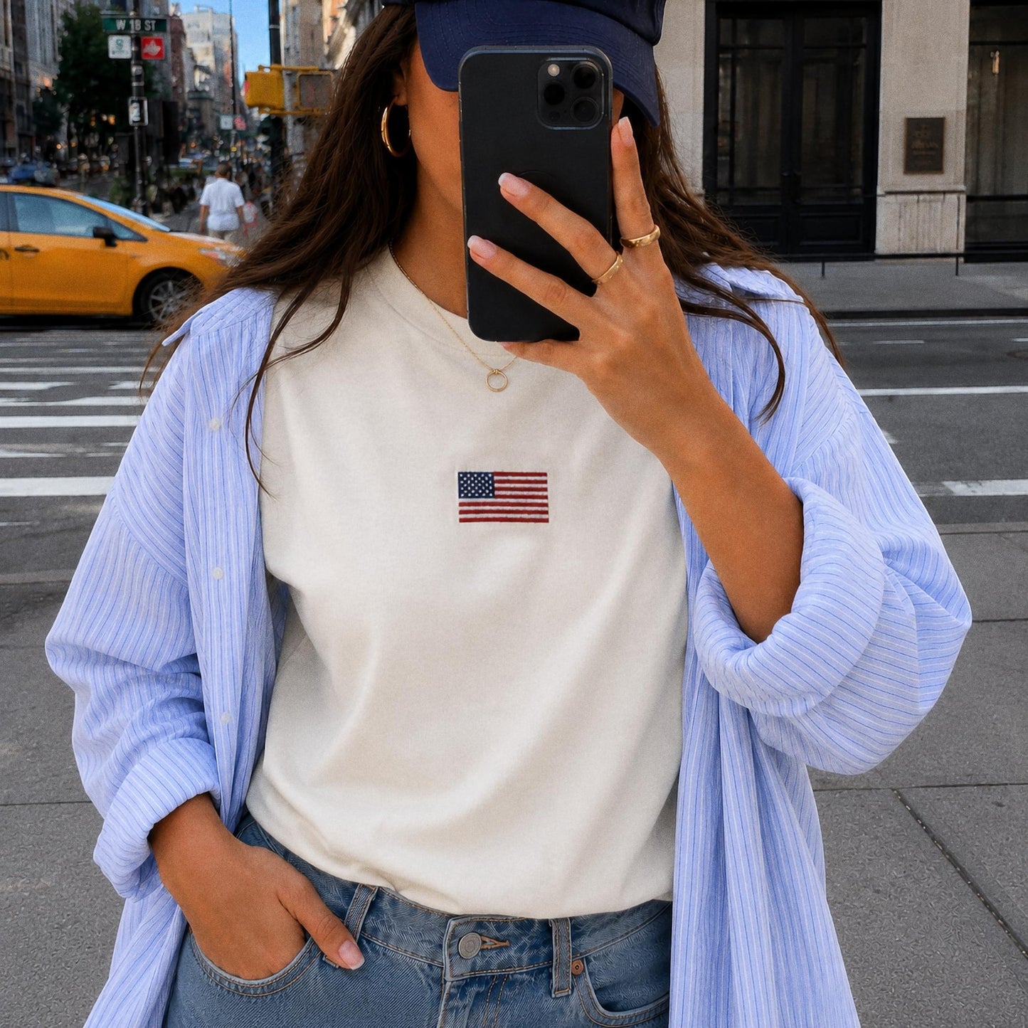Custom Embroidered Flag Baby Tee, Personalized Country Flag Crop Top, Y2K Patriotic Shirt, Summer Vacation Gift for Her, Comfort Colors Tee