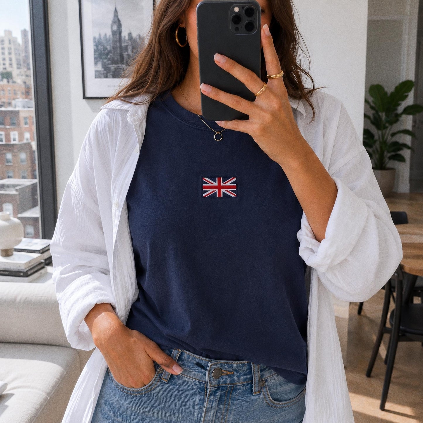 Custom Embroidered Flag Baby Tee, Personalized Country Flag Crop Top, Y2K Patriotic Shirt, Summer Vacation Gift for Her, Comfort Colors Tee