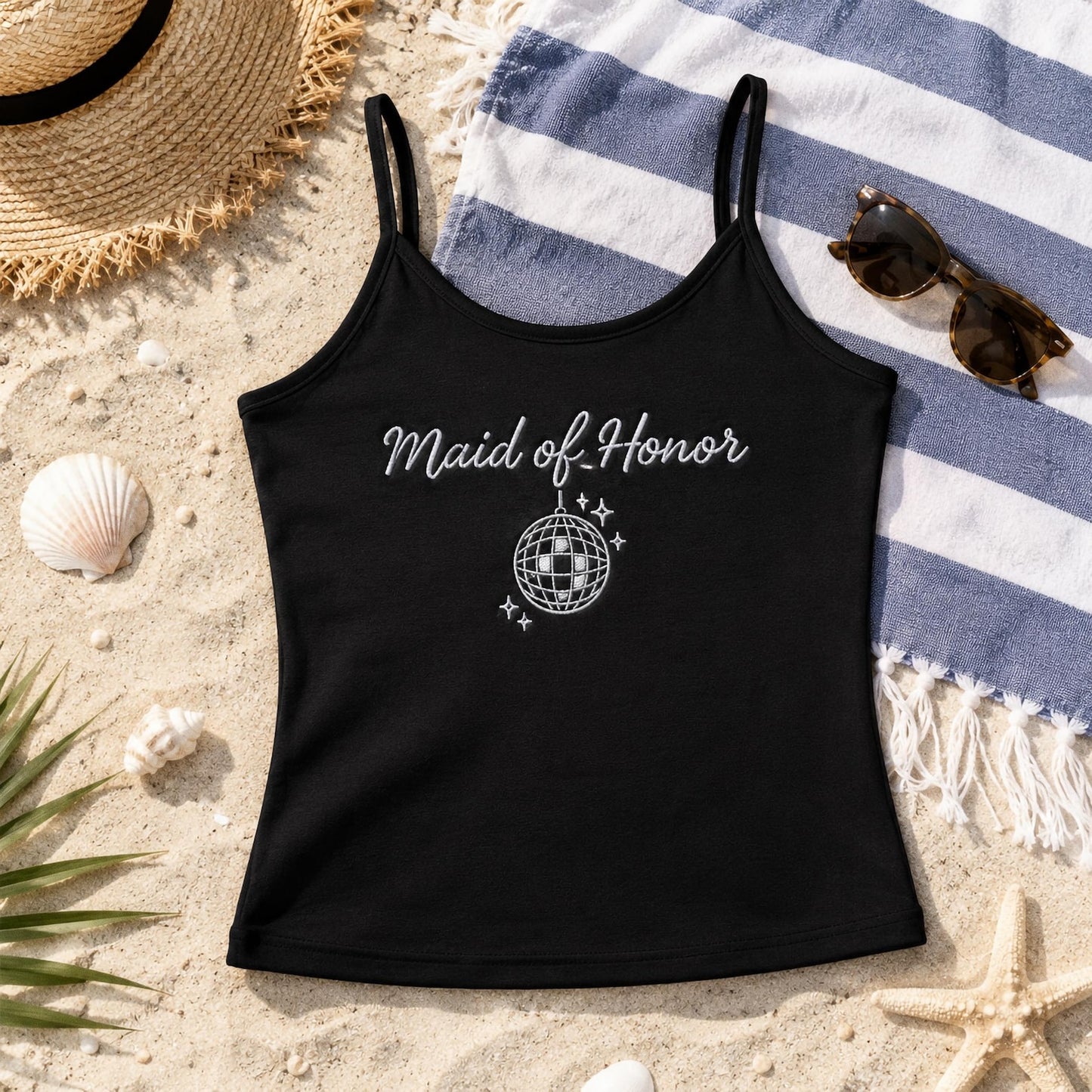 Custom Embroidered Tank Top, Personalized Ribbed Bride Shirt, Bachelorette Party Outfit, Bridal Shower Gift, Wedding Weekend, Bridesmaid Top